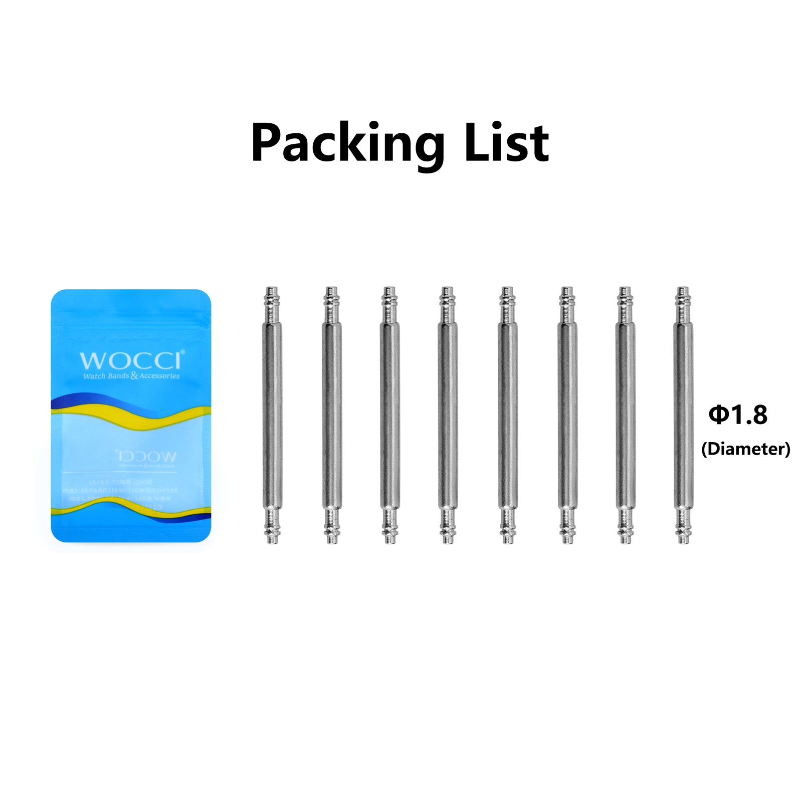 Spring 8 Bar Premium - 8 Pack Spring Bars