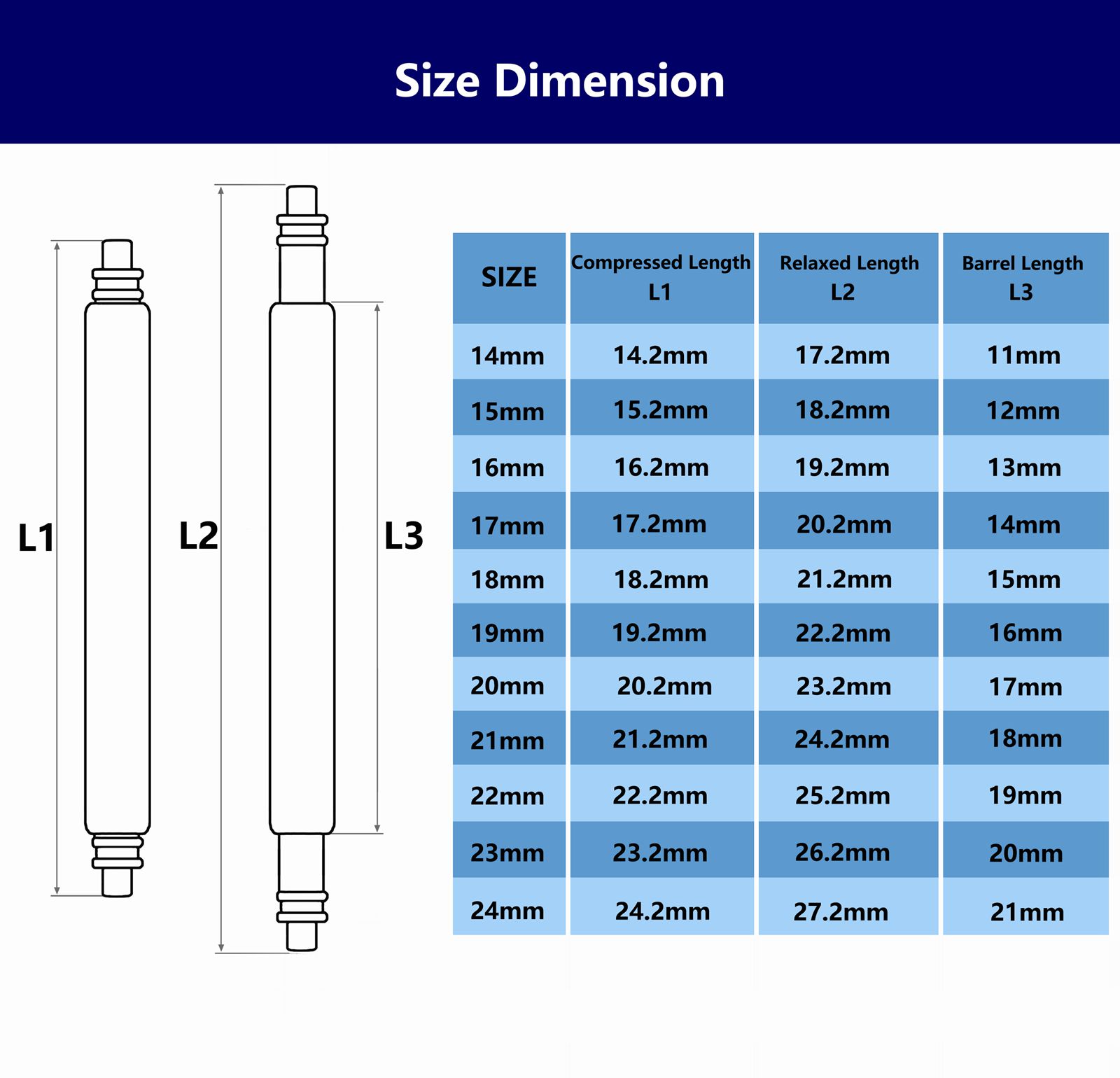 Spring 8 Bar Premium - 8 Pack Spring Bars