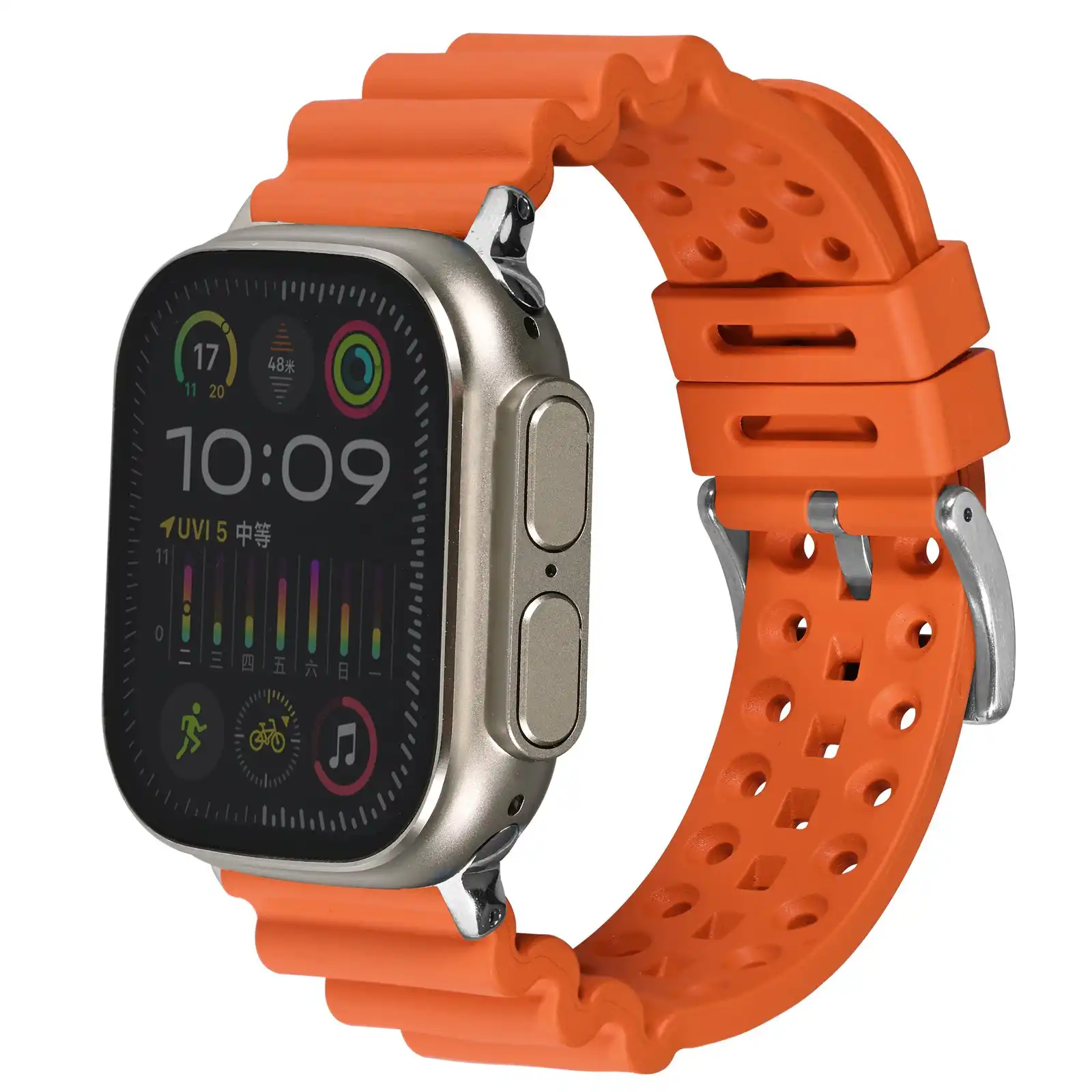 Compatible with Apple Watch - Ventilated FKM Rubber Band
